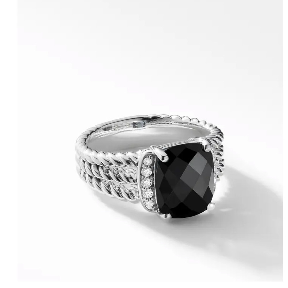 David Yurman Wheaton Petite Ring with Semiprecious Stone & Diamonds